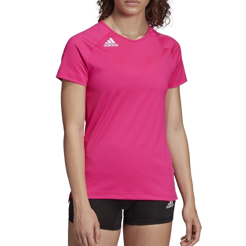 Pink Adidas climalite workout shirt.